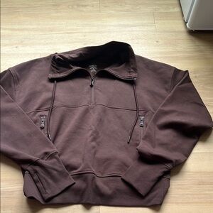 Old Navy Women's Chocolate Zip-Up Sweater